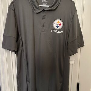 Steelers Gray Polo Shirt
